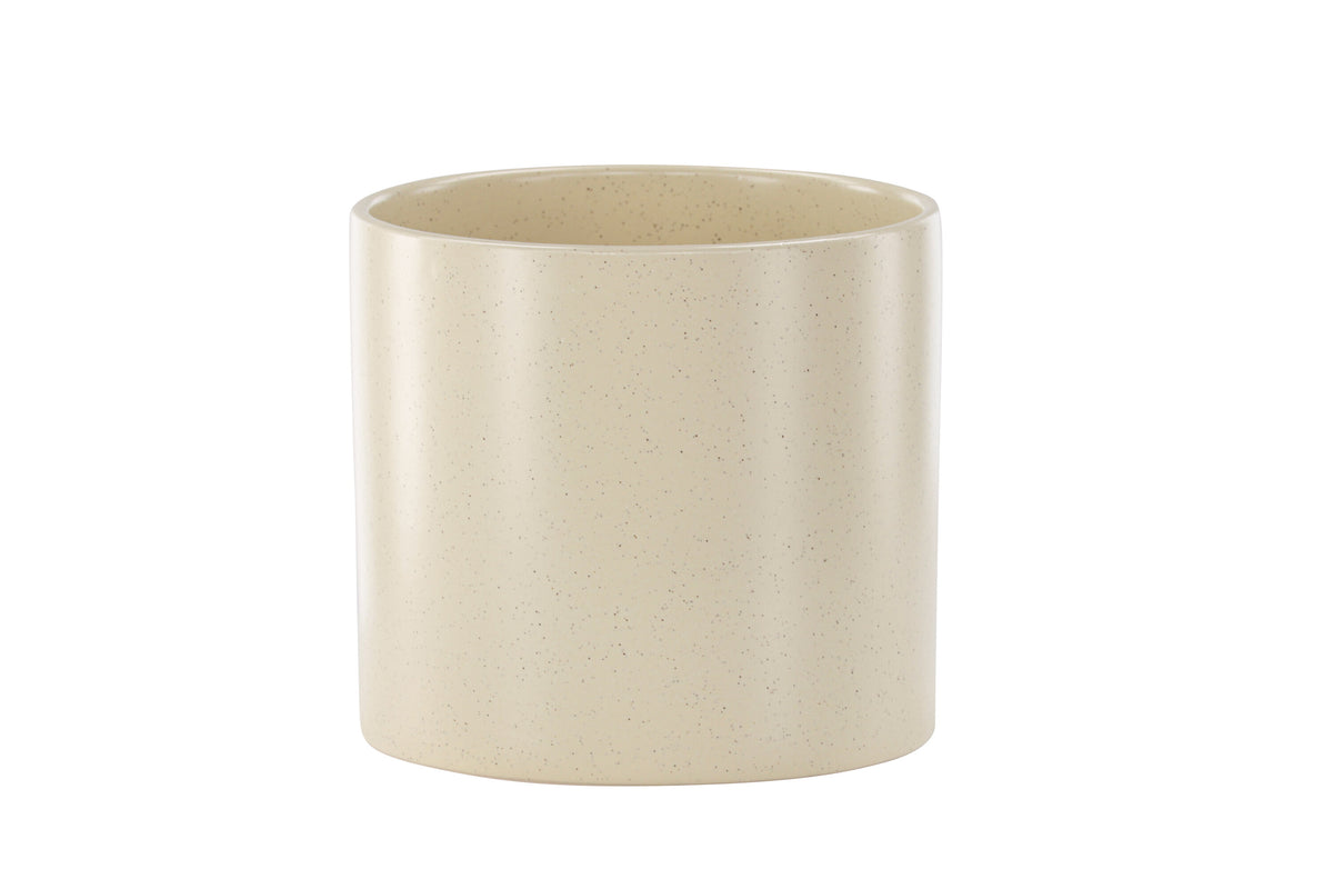 Sane kruka 18x18x17 cm beige med svarta prickar