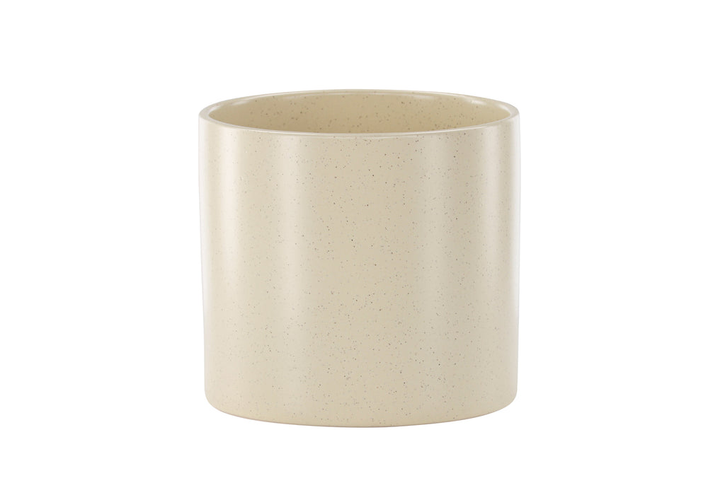 Sane kruka 18x18x17 cm beige med svarta prickar