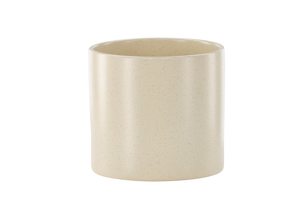 Sane kruka 18x18x17 cm beige med svarta prickar