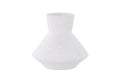 Rellis vas 22x10x20 cm (BxDxH) vit keramik med svarta prickar
