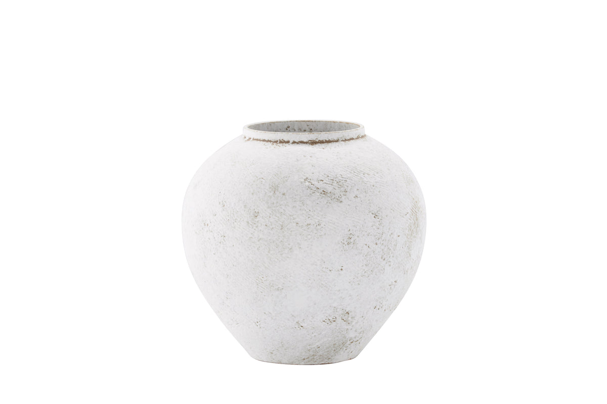 Globe vas 14x25x23 cm beige/brun keramik