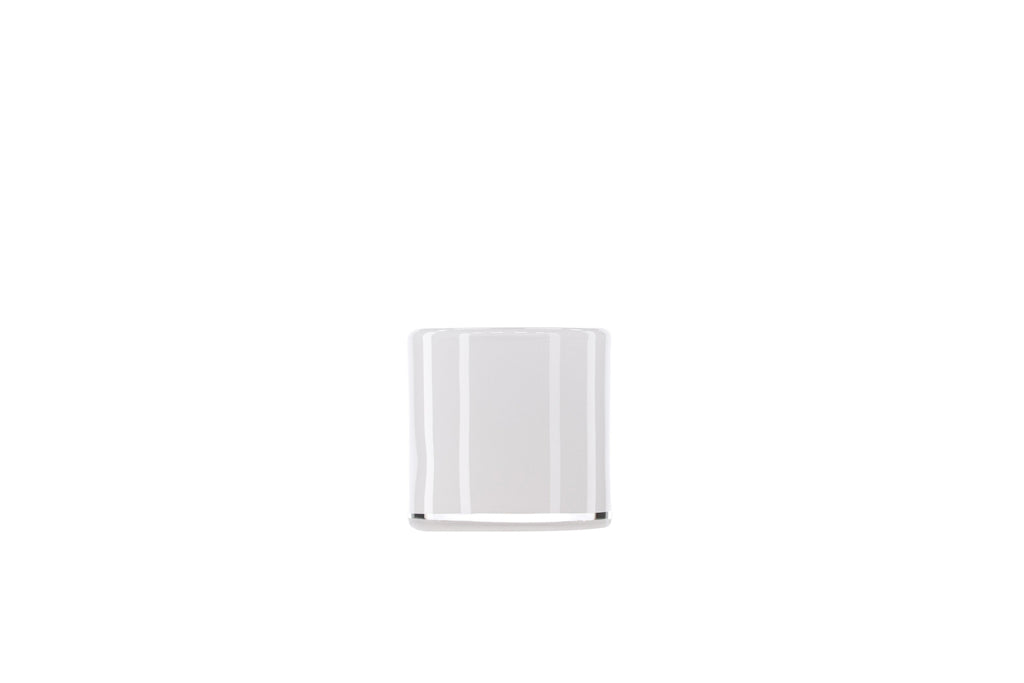 Glora ljuslykta 8x8 cm vit