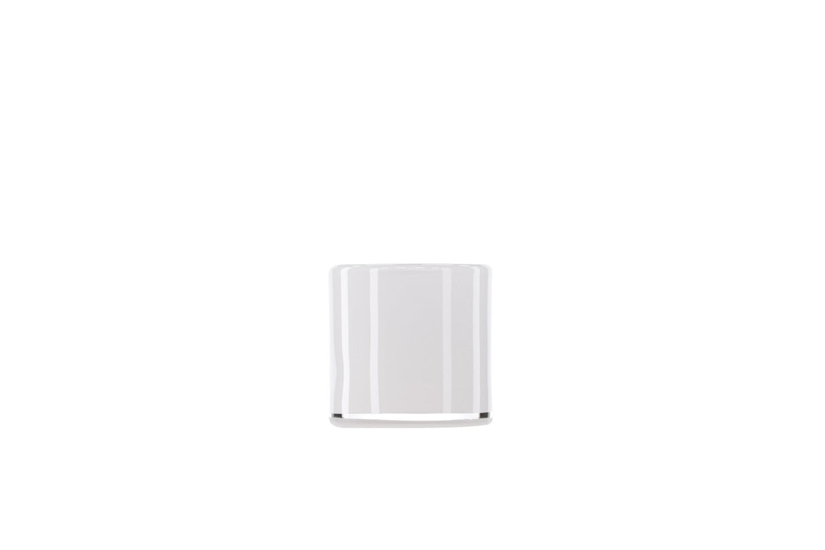 Glora ljuslykta 8x8 cm vit