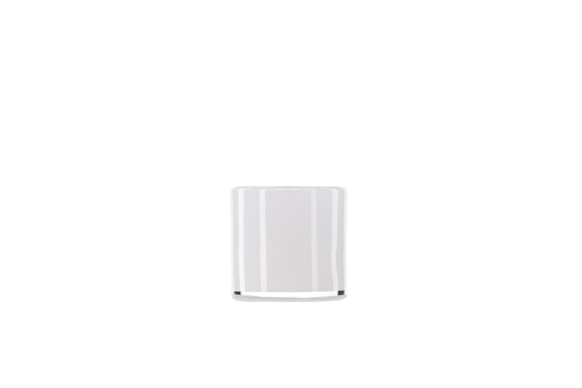 Glora ljuslykta 8x8 cm vit