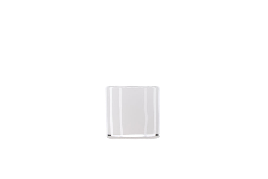 Glora ljuslykta 8x8 cm vit