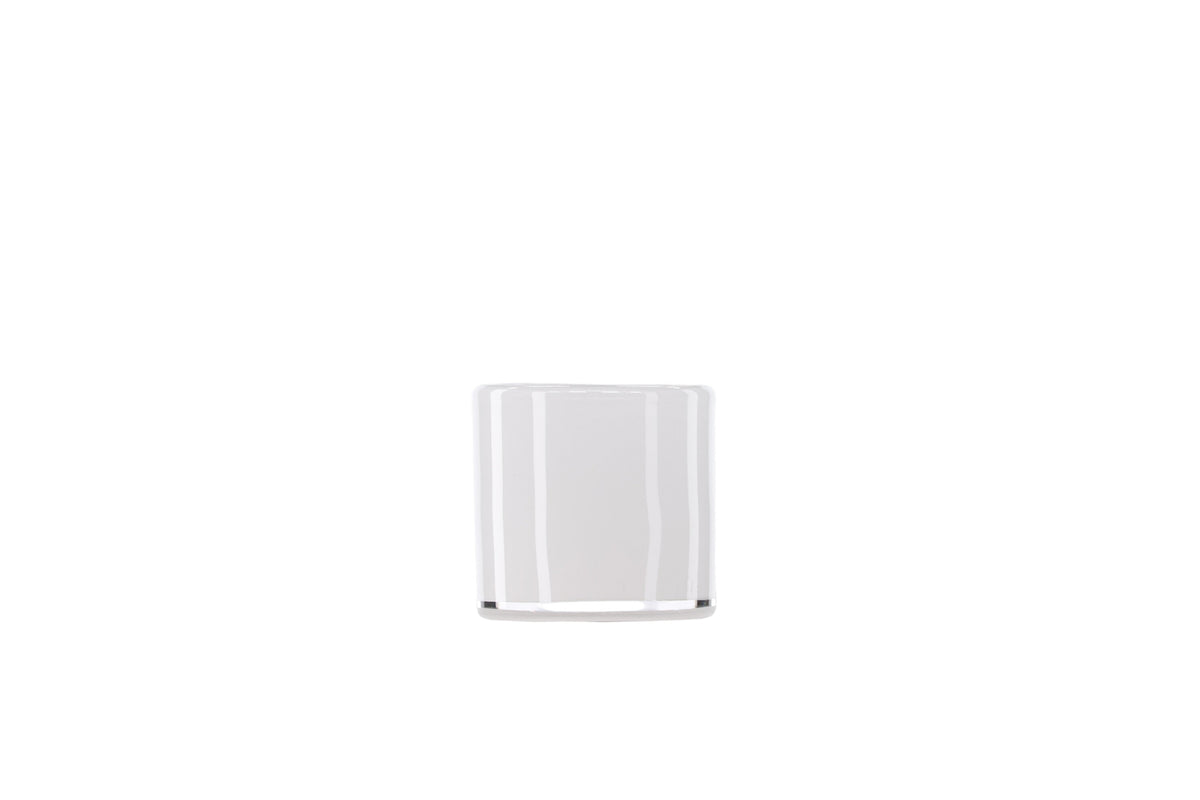 Glora ljuslykta 8x8 cm vit