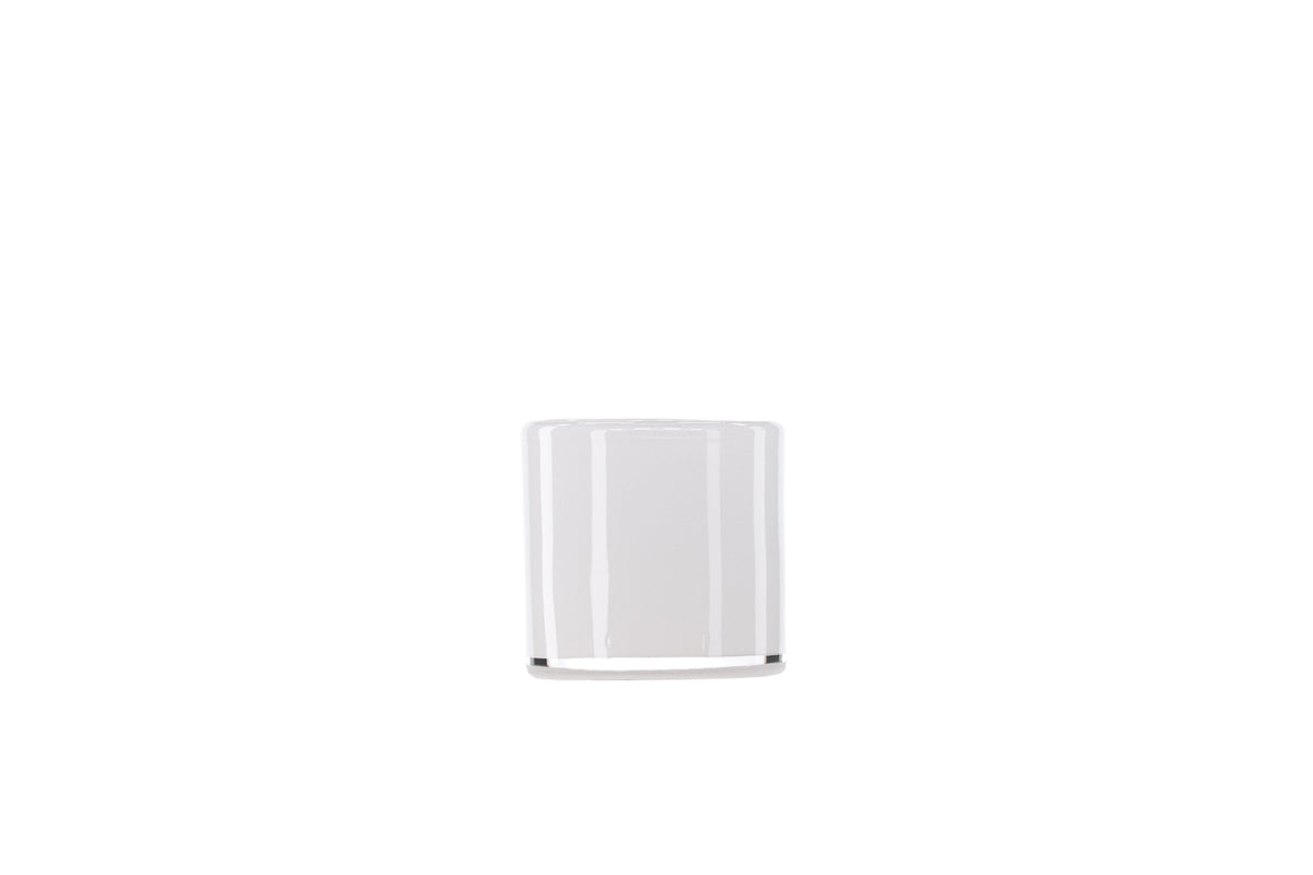 Glora ljuslykta 8x8 cm vit