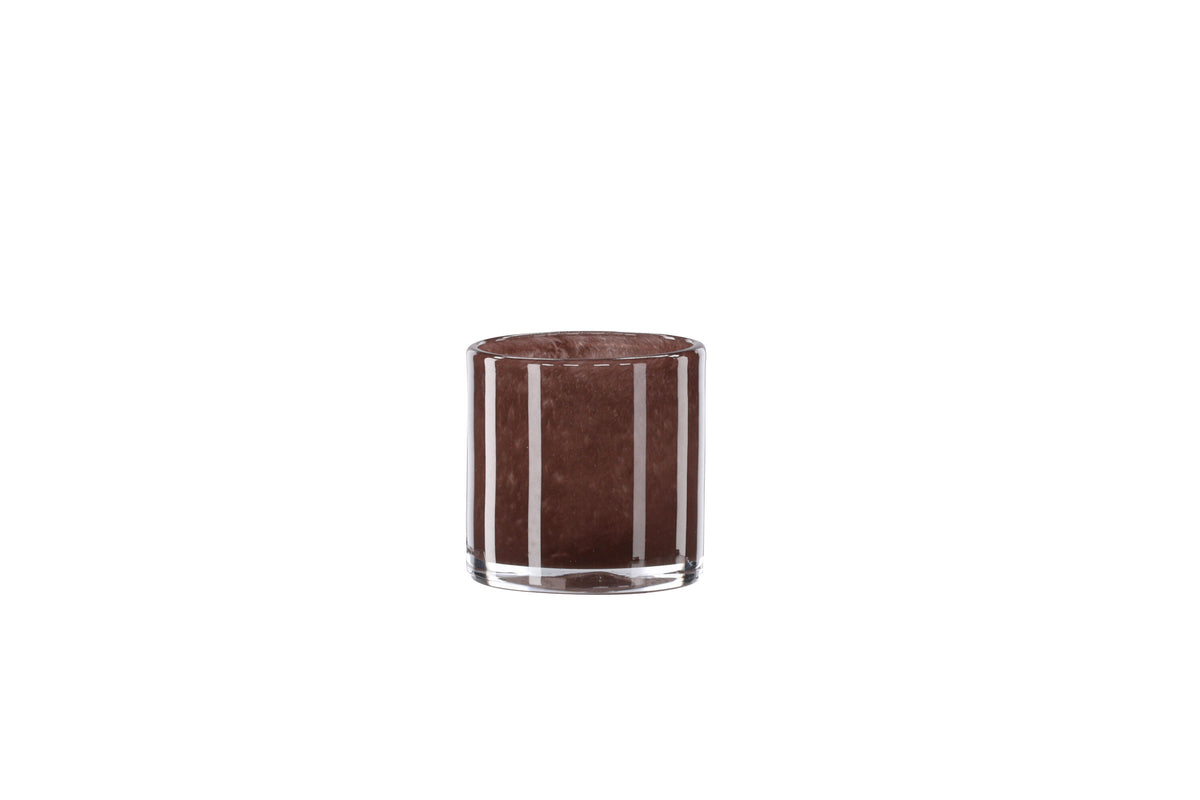 Glora ljuslykta 8x8 cm brun