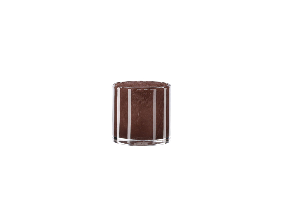 Glora ljuslykta 8x8 cm brun