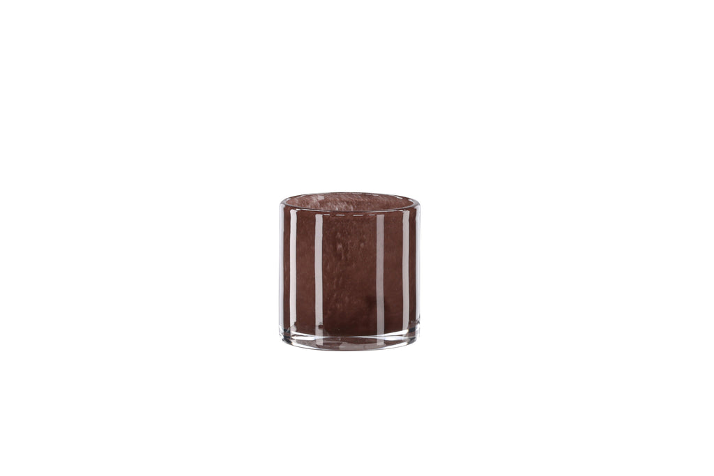 Glora ljuslykta 8x8 cm brun