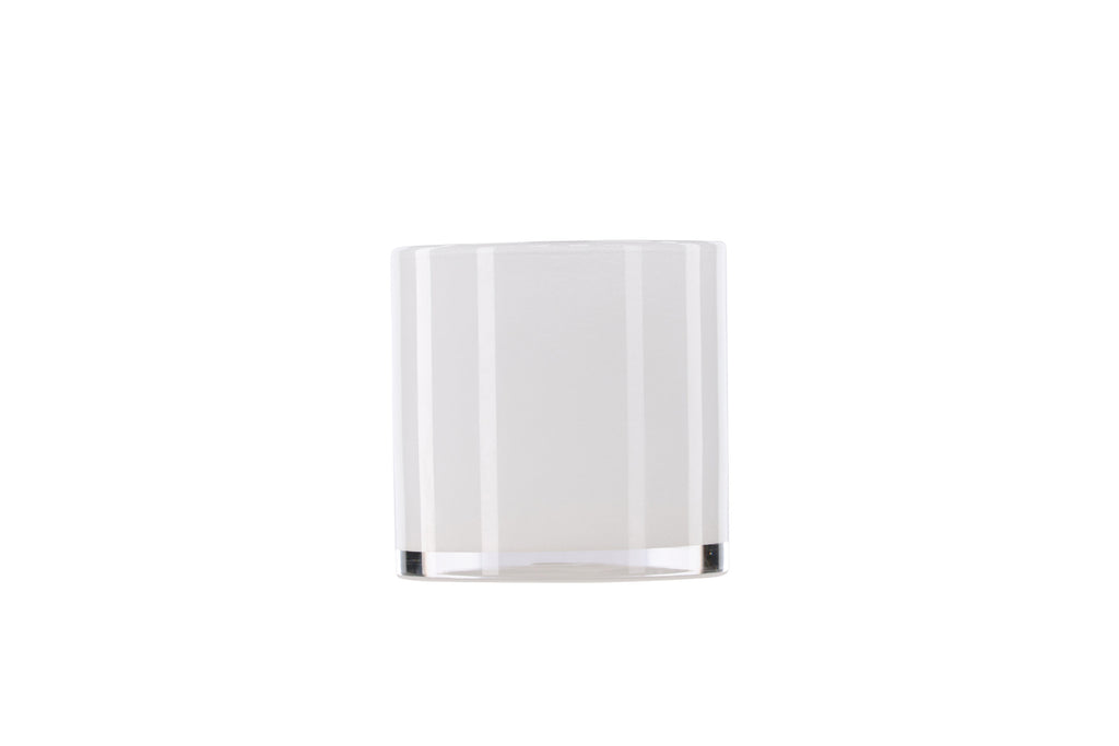 Glora ljuslykta 12x12 cm vit glas