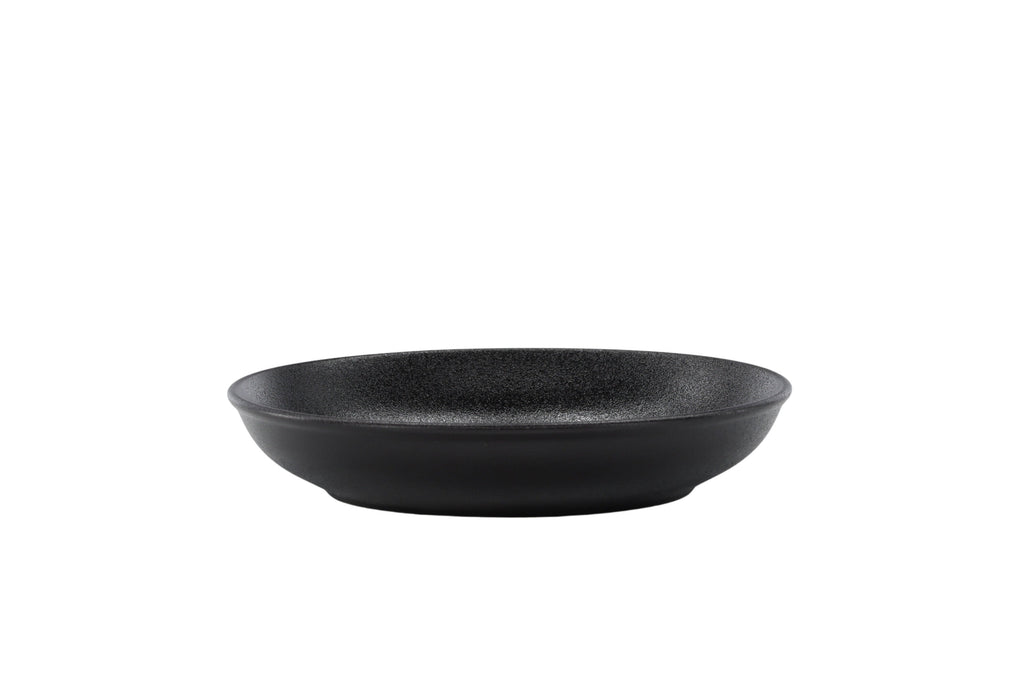 Wabi Sabi pastaskål 21x4 cm mattsvart porslin, 2-pack