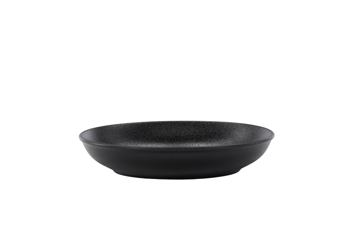 Wabi Sabi pastaskål 21x4 cm mattsvart porslin, 2-pack