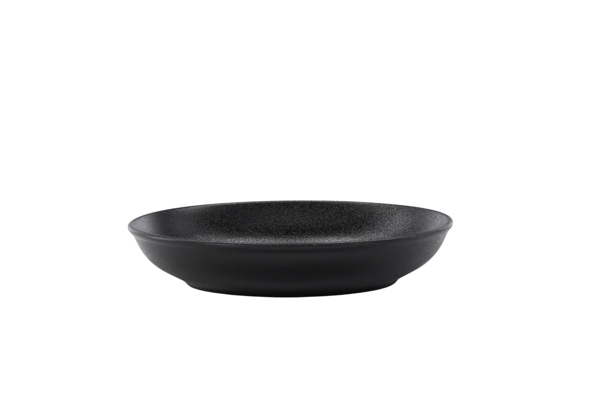 Wabi Sabi pastaskål 21x4 cm mattsvart porslin, 2-pack