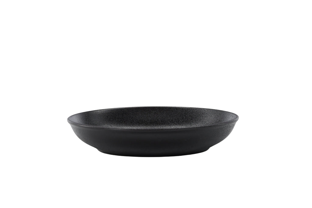 Wabi Sabi pastaskål 21x4 cm mattsvart porslin, 2-pack