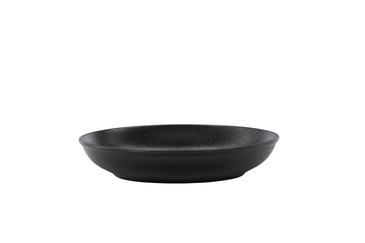 Wabi Sabi pastaskål 21x4 cm mattsvart porslin, 2-pack