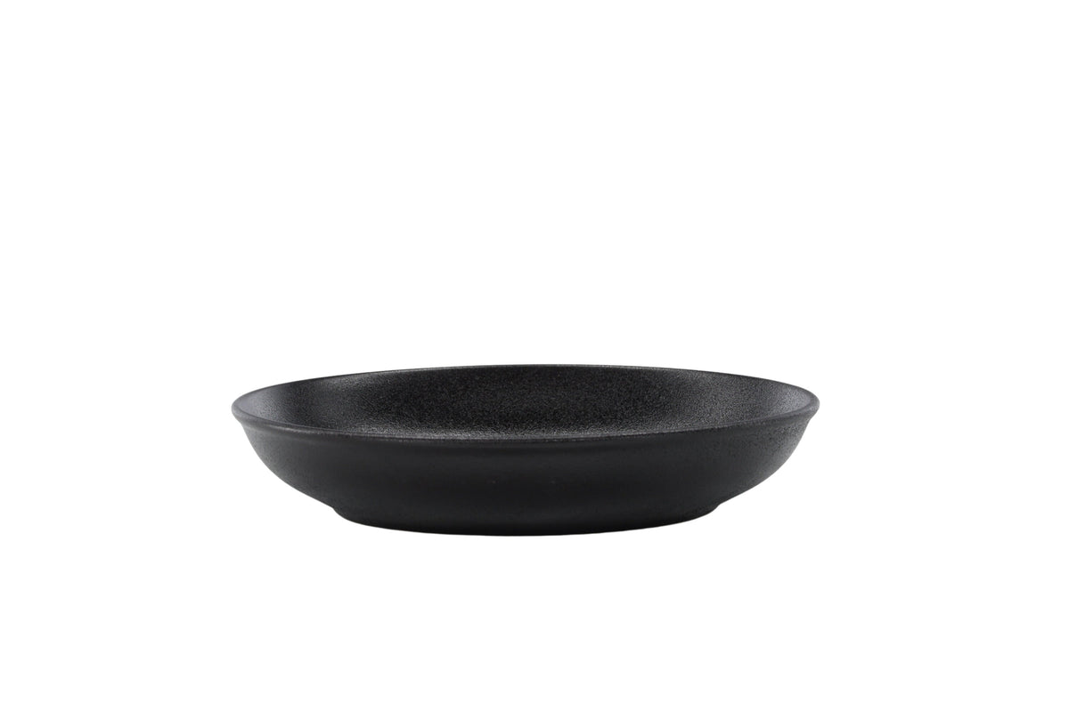 Wabi Sabi pastaskål 21x4 cm mattsvart porslin, 2-pack