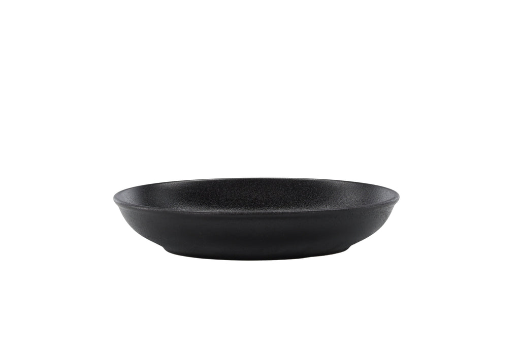 Wabi Sabi pastaskål 21x4 cm mattsvart porslin, 2-pack