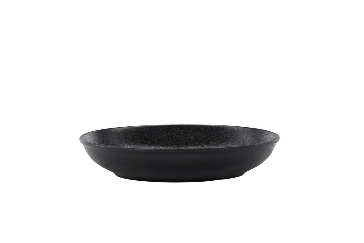 Wabi Sabi pastaskål 21x4 cm mattsvart porslin, 2-pack