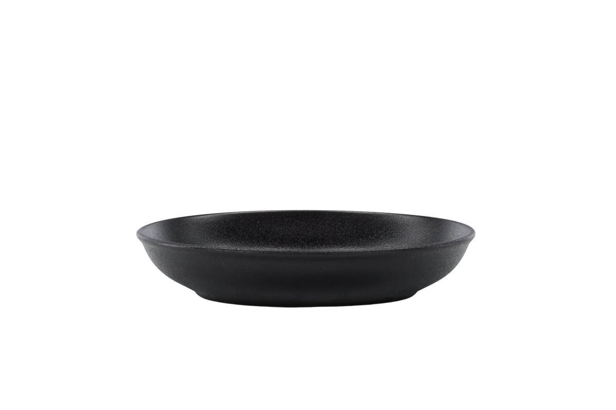 Wabi Sabi pastaskål 21x4 cm mattsvart porslin, 2-pack