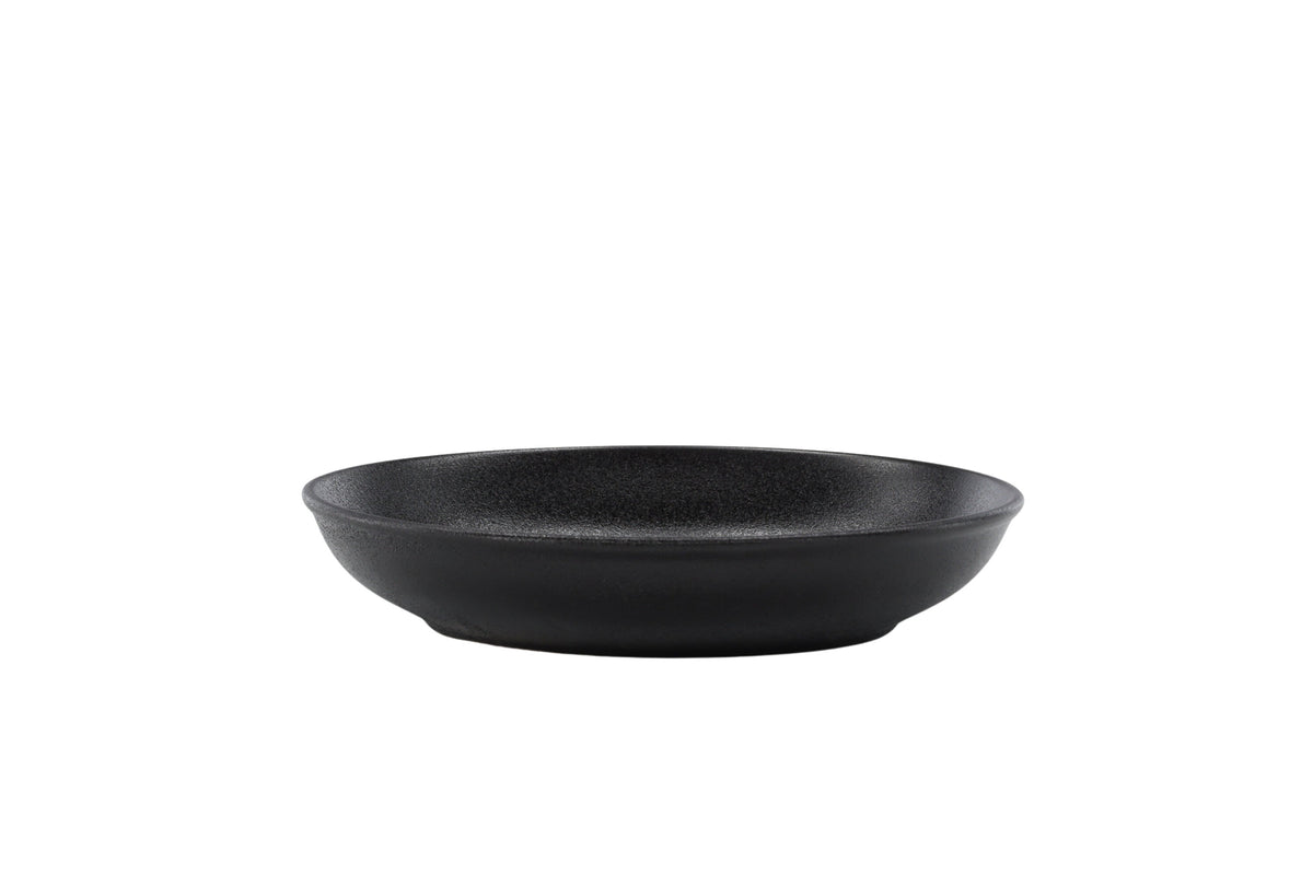 Wabi Sabi pastaskål 21x4 cm mattsvart porslin, 2-pack