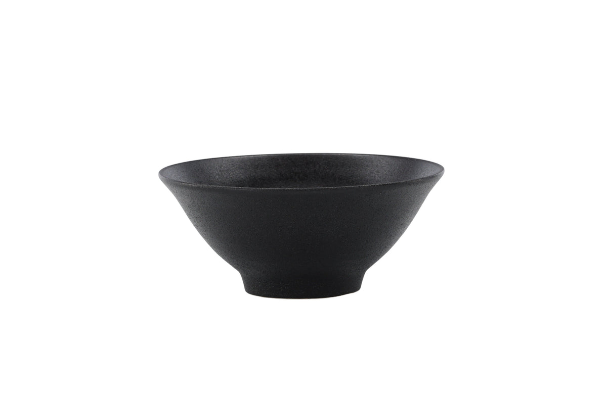 Wabi Sabi skål 18x8 cm mattsvart porslin, 2-pack