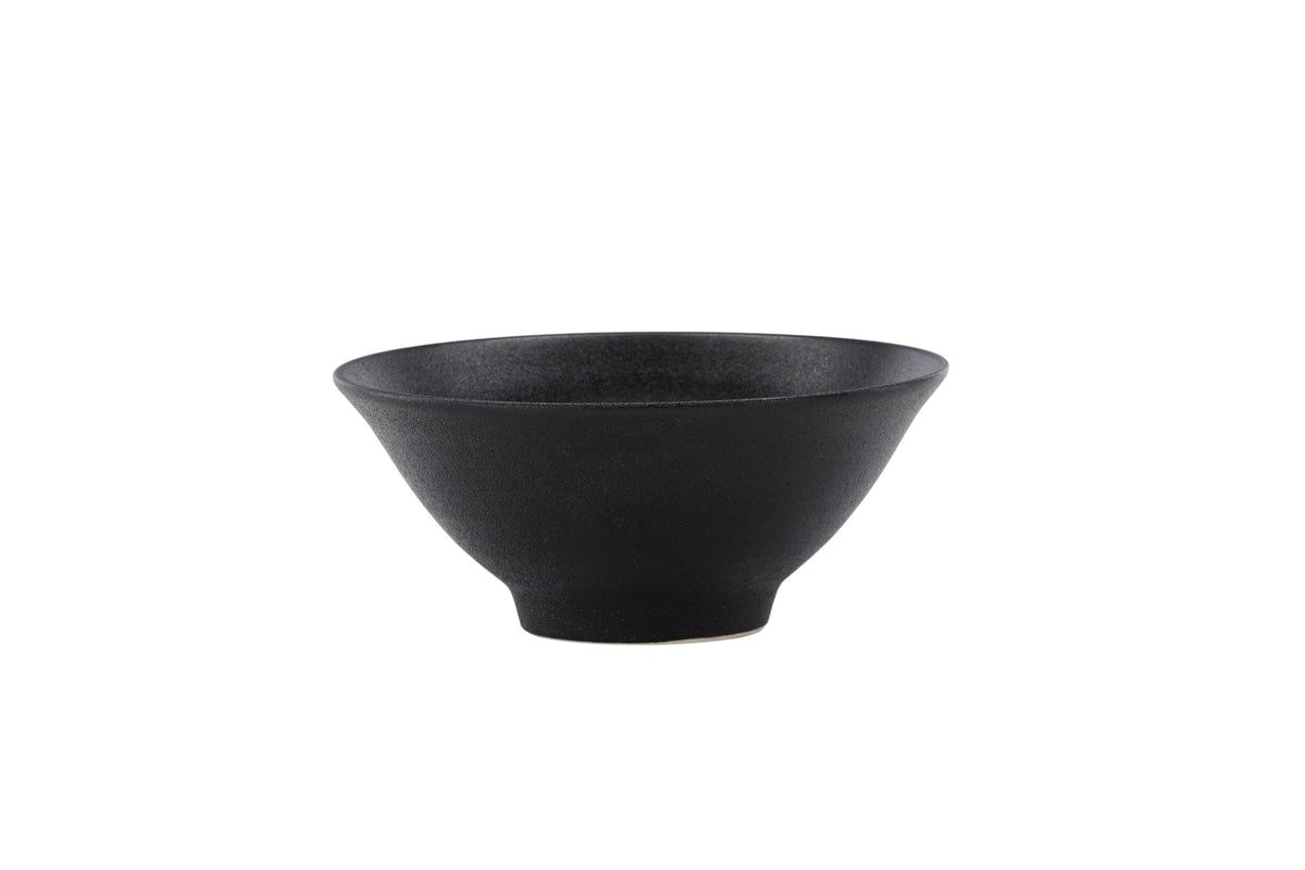 Wabi Sabi skål 18x8 cm mattsvart porslin, 2-pack