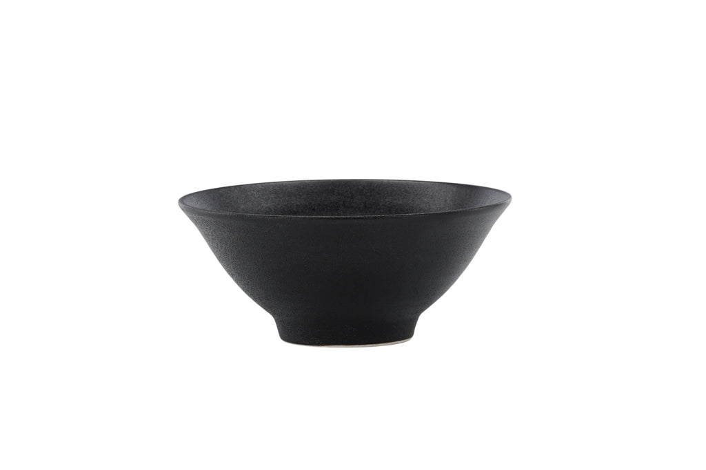 Wabi Sabi skål 18x8 cm mattsvart porslin, 2-pack