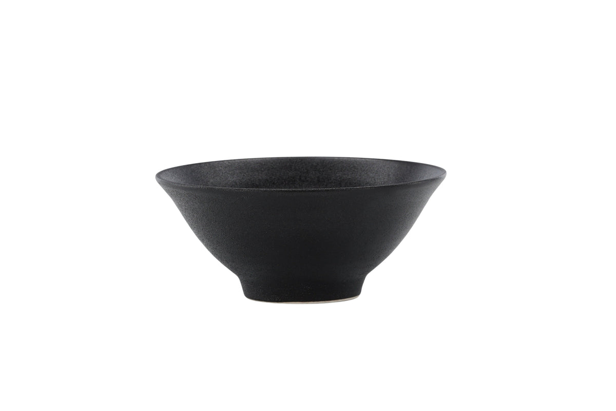 Wabi Sabi skål 18x8 cm mattsvart porslin, 2-pack