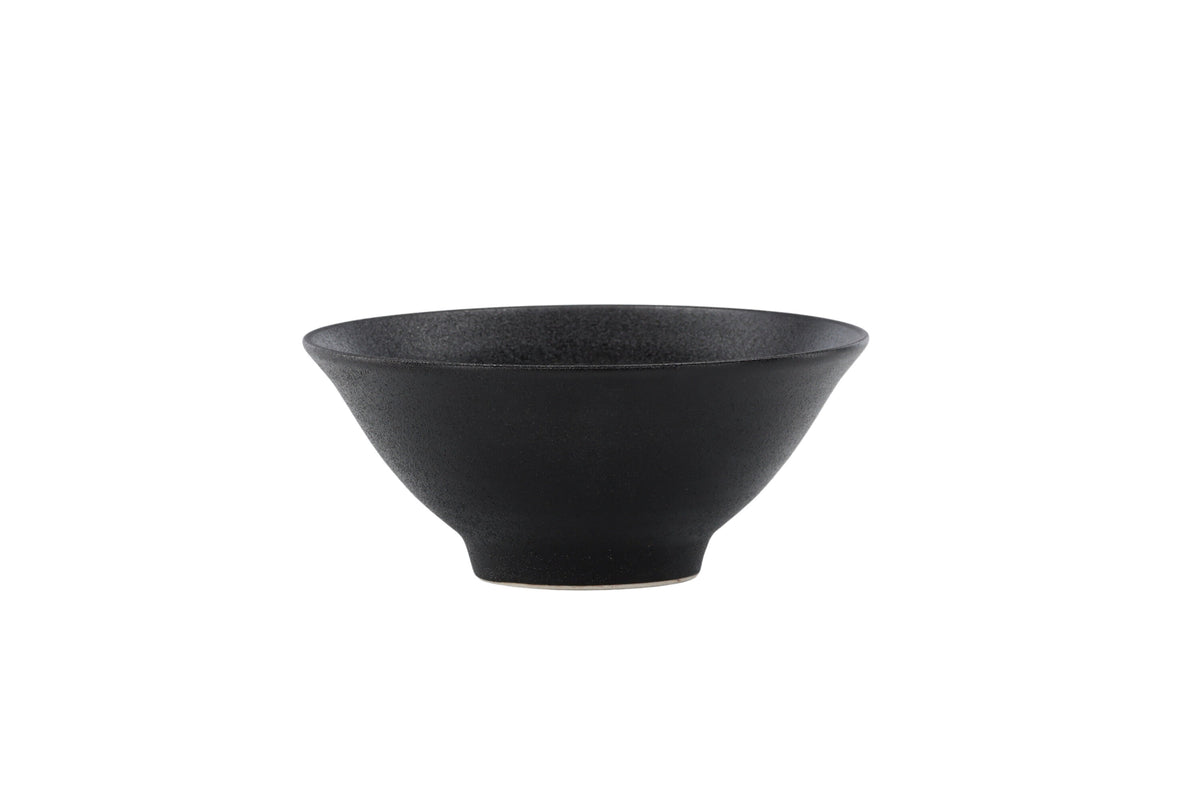 Wabi Sabi skål 18x8 cm mattsvart porslin, 2-pack