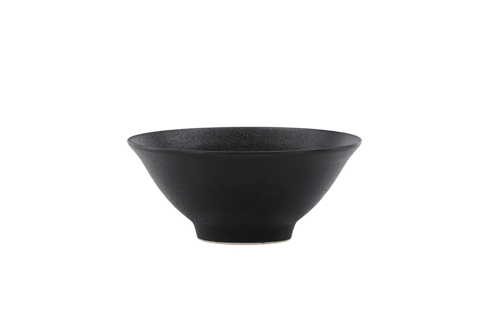 Wabi Sabi skål 18x8 cm mattsvart porslin, 2-pack