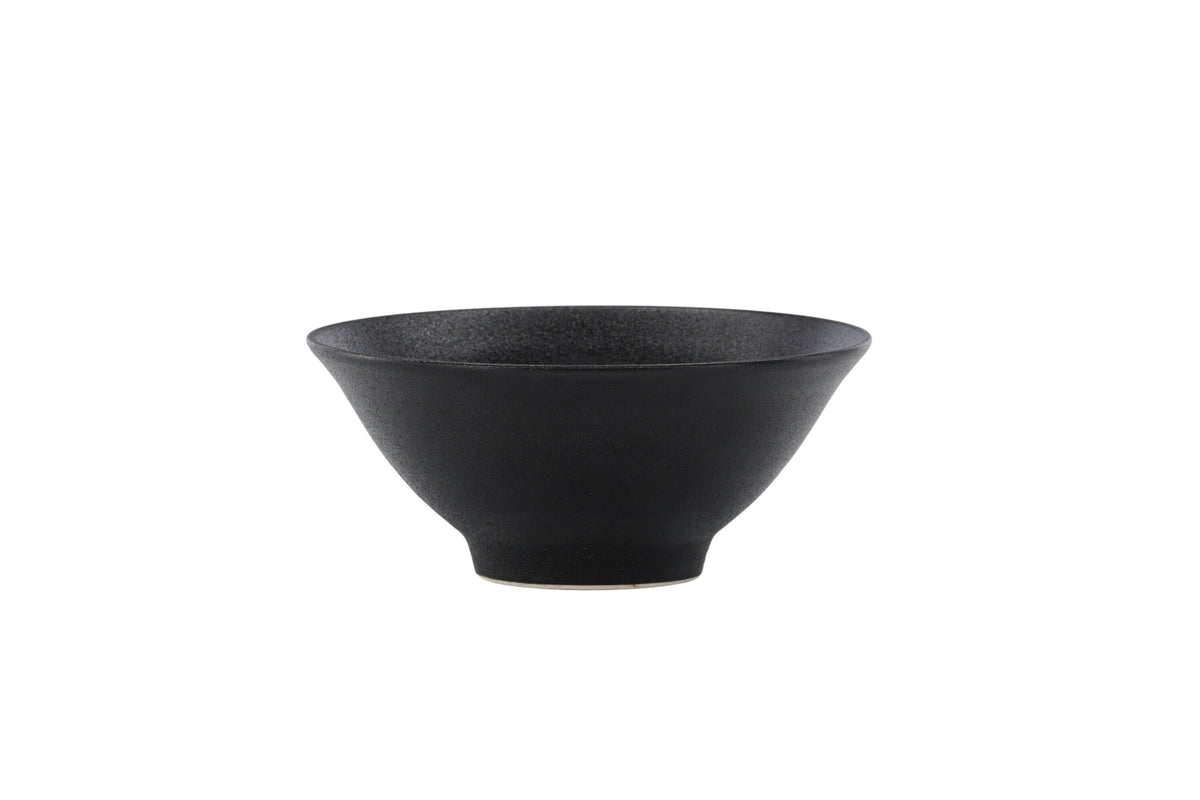 Wabi Sabi skål 18x8 cm mattsvart porslin, 2-pack