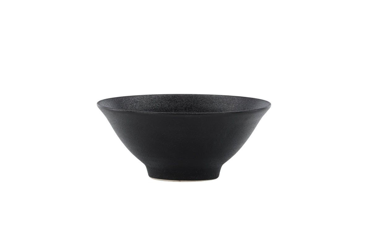 Wabi Sabi skål 18x8 cm mattsvart porslin, 2-pack