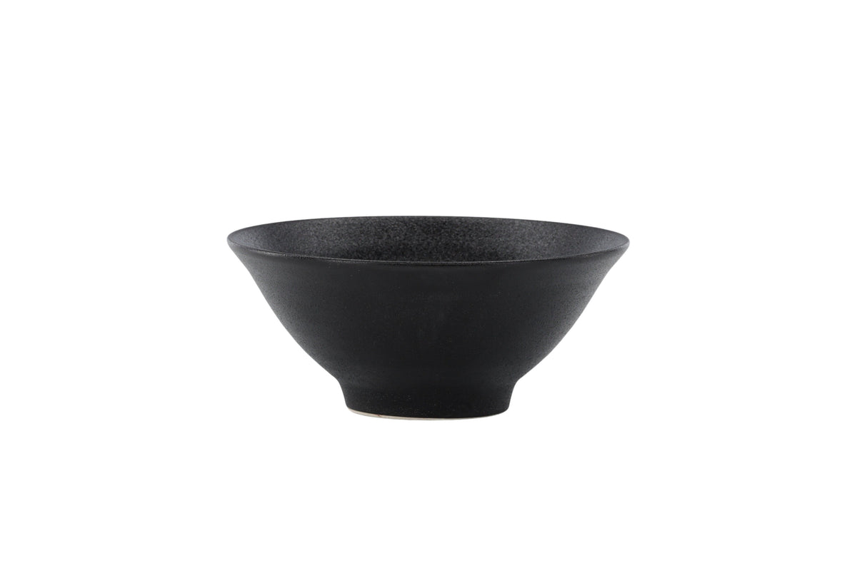 Wabi Sabi skål 18x8 cm mattsvart porslin, 2-pack
