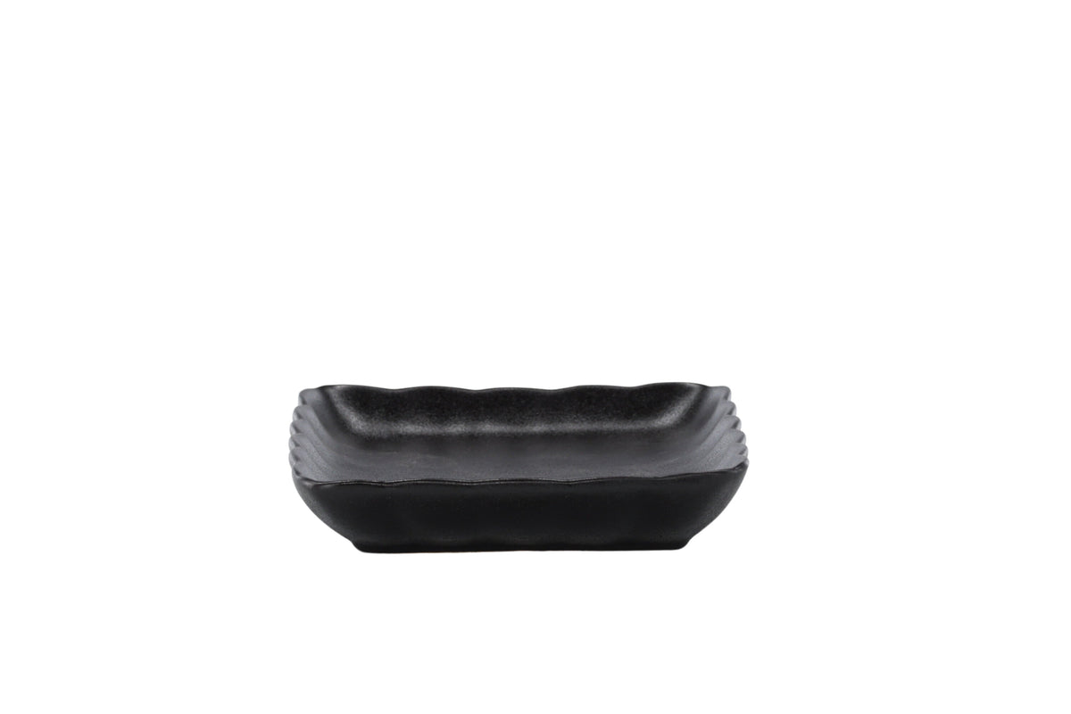 Wabi Sabi tallrik 2-pack 24x15x3 cm mattsvart porslin
