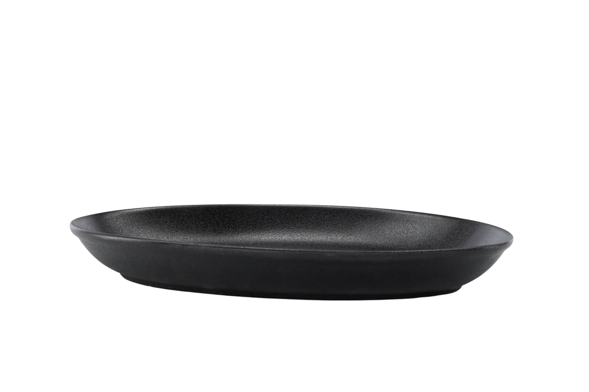 Wabi Sabi tallrik 2-pack 31x21x4 cm mattsvart porslin