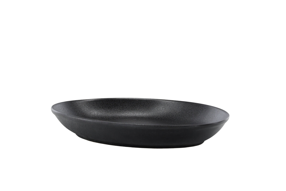 Wabi Sabi tallrik 2-pack 31x21x4 cm mattsvart porslin