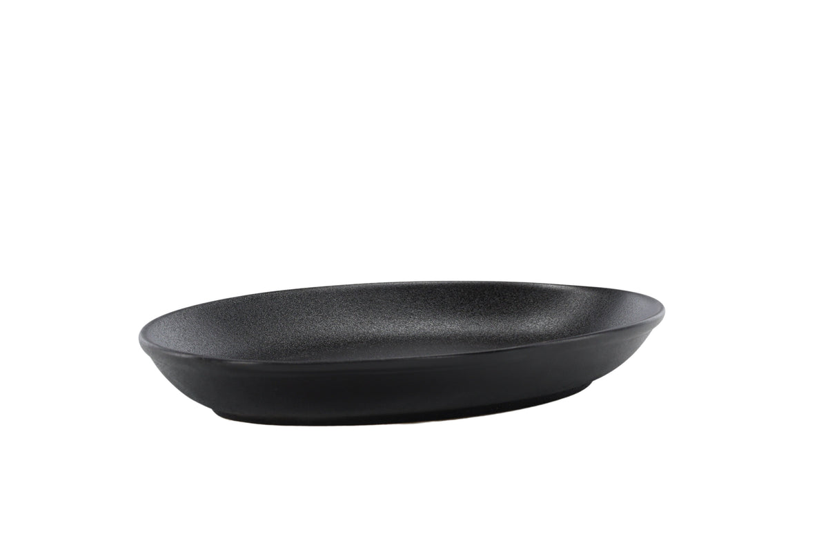 Wabi Sabi tallrik 2-pack 31x21x4 cm mattsvart porslin