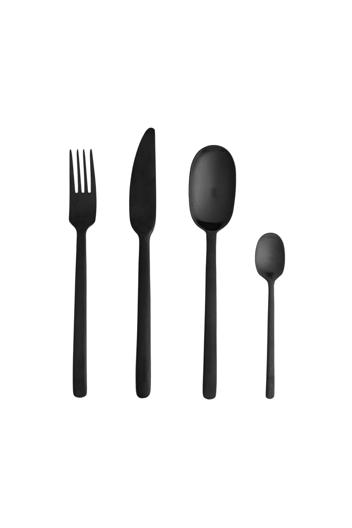 Wabi Sabi bestickset 24 delar mattsvart