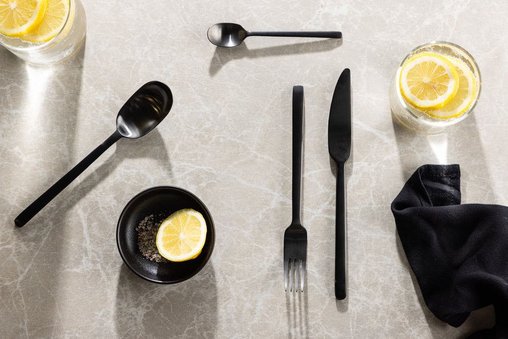 Wabi Sabi bestickset 24 delar mattsvart
