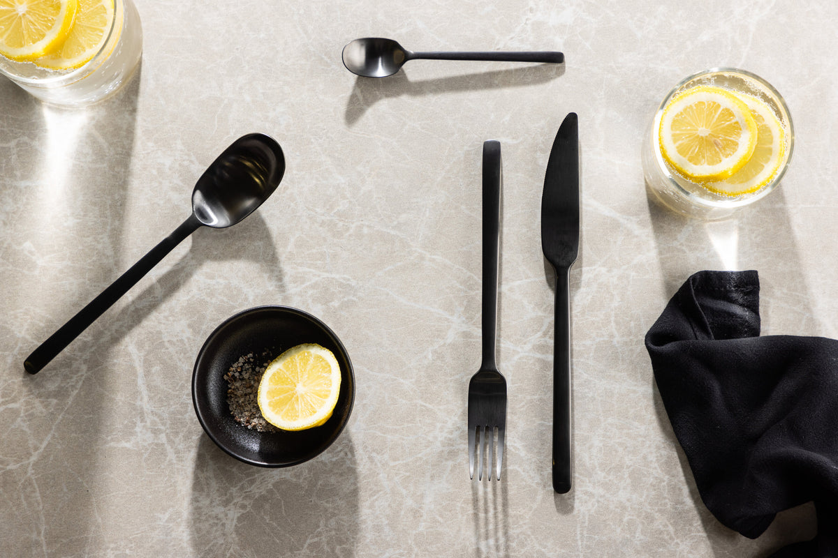 Wabi Sabi bestickset 24 delar mattsvart