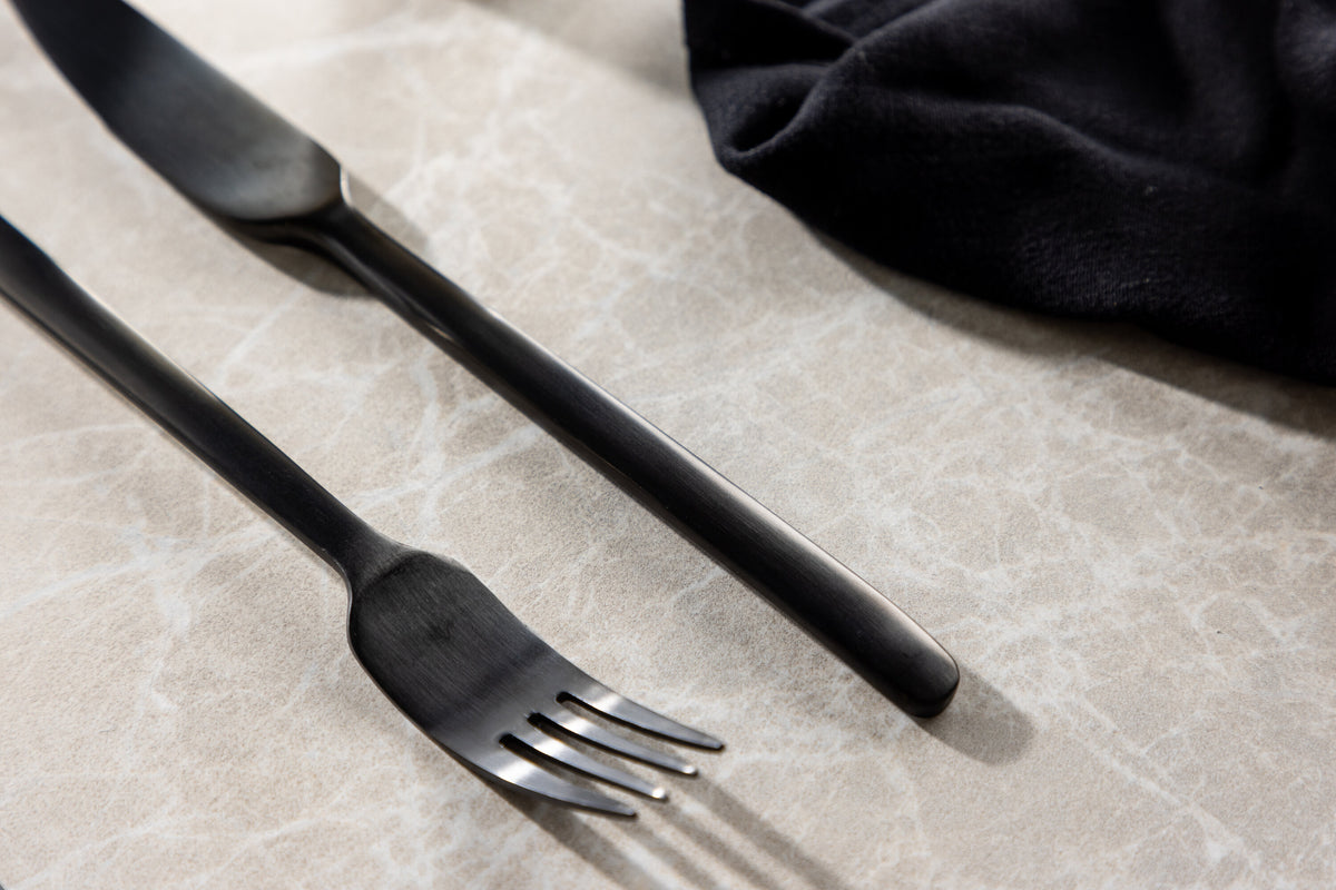 Wabi Sabi bestickset 24 delar mattsvart