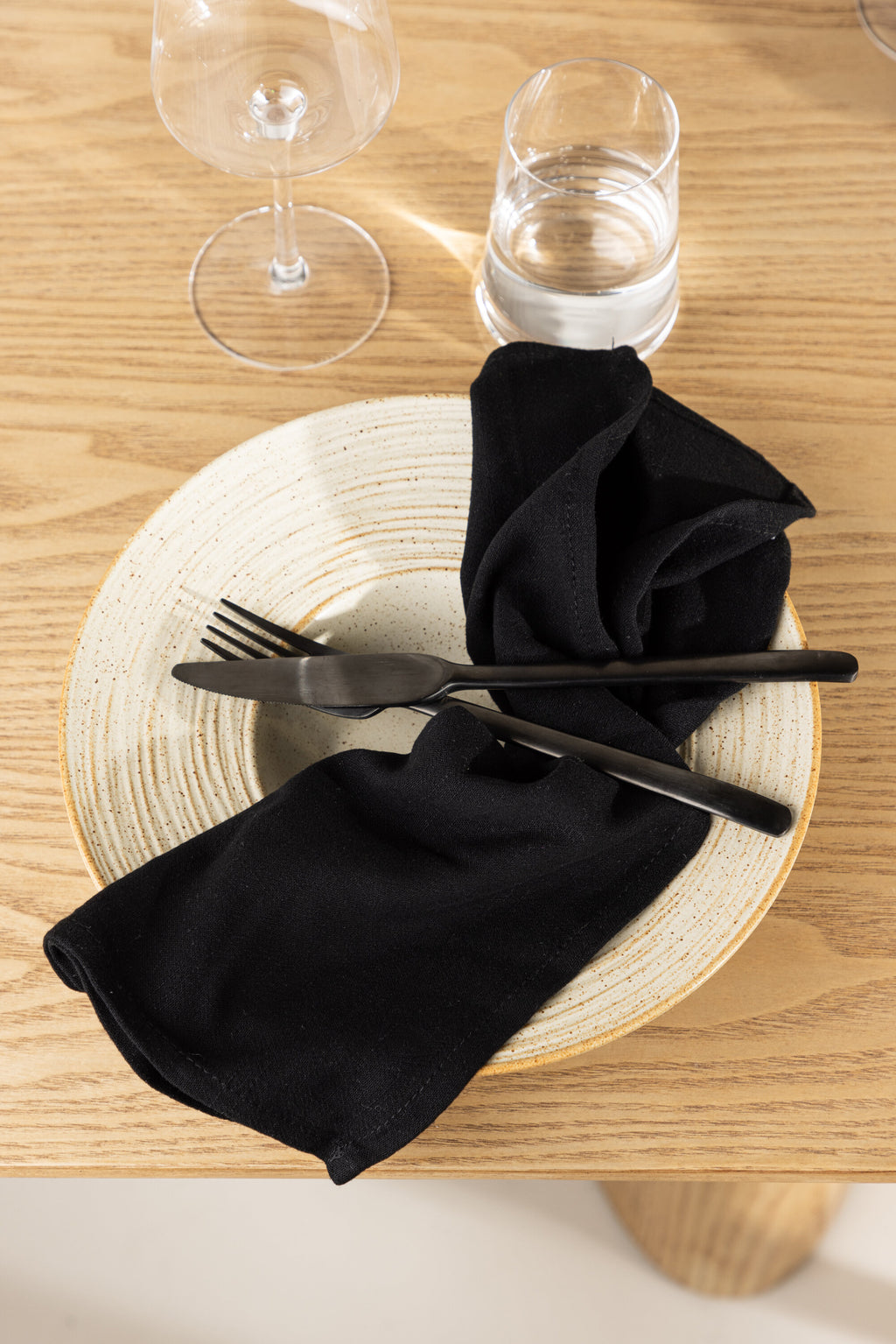 Wabi Sabi servetter 2-pack 40x40 cm svarta