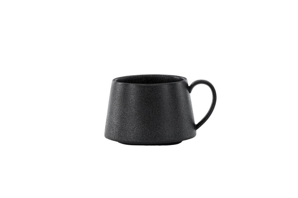 Wabi Sabi kaffekoppar 2-pack 8x10 cm (höjd 7 cm) mattsvarta