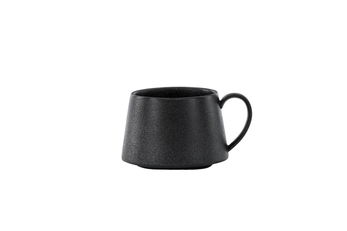 Wabi Sabi kaffekoppar 2-pack 8x10 cm (höjd 7 cm) mattsvarta