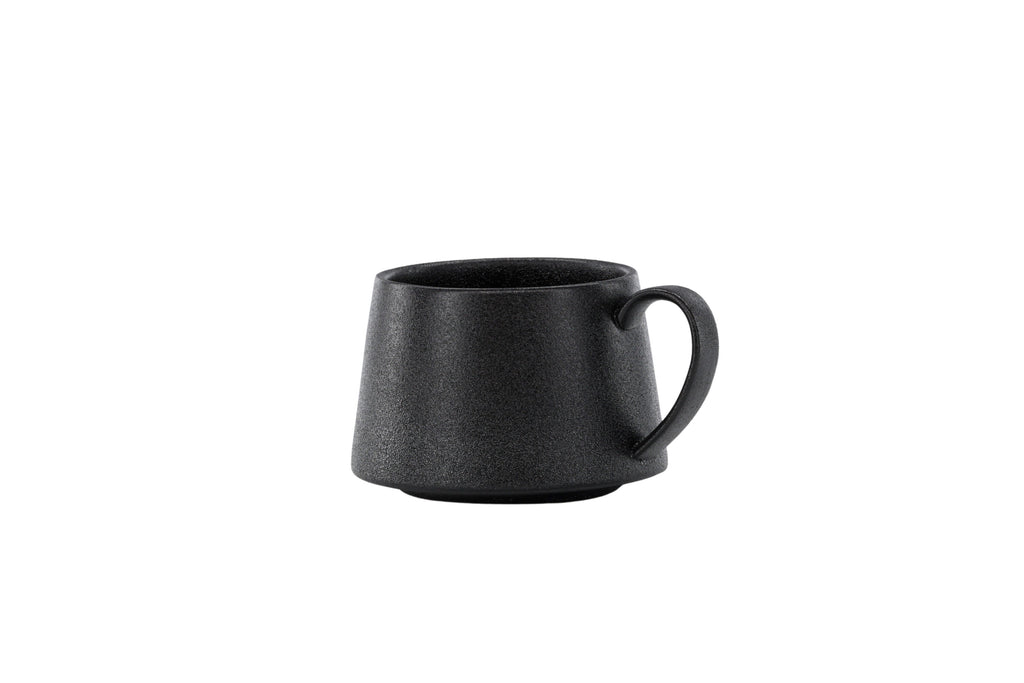 Wabi Sabi kaffekoppar 2-pack 8x10 cm (höjd 7 cm) mattsvarta
