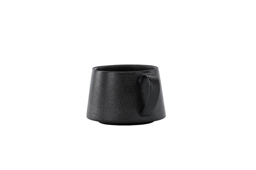 Wabi Sabi kaffekoppar 2-pack 8x10 cm (höjd 7 cm) mattsvarta