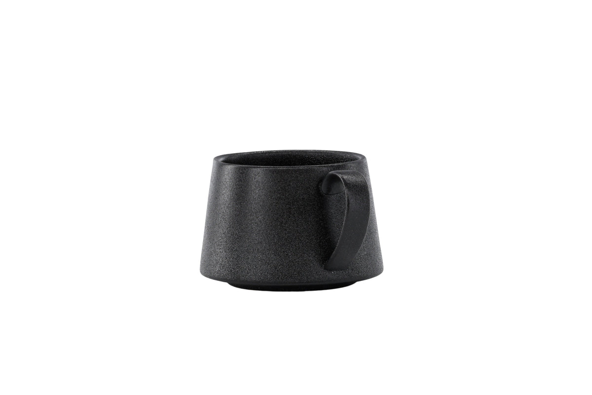 Wabi Sabi kaffekoppar 2-pack 8x10 cm (höjd 7 cm) mattsvarta