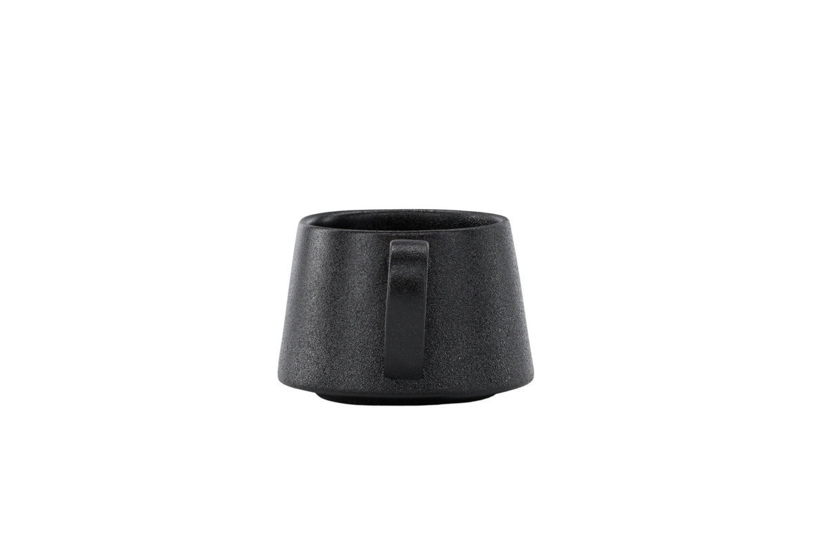Wabi Sabi kaffekoppar 2-pack 8x10 cm (höjd 7 cm) mattsvarta