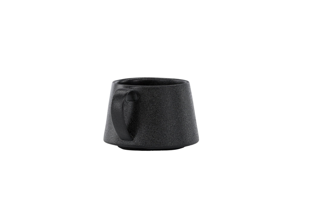 Wabi Sabi kaffekoppar 2-pack 8x10 cm (höjd 7 cm) mattsvarta